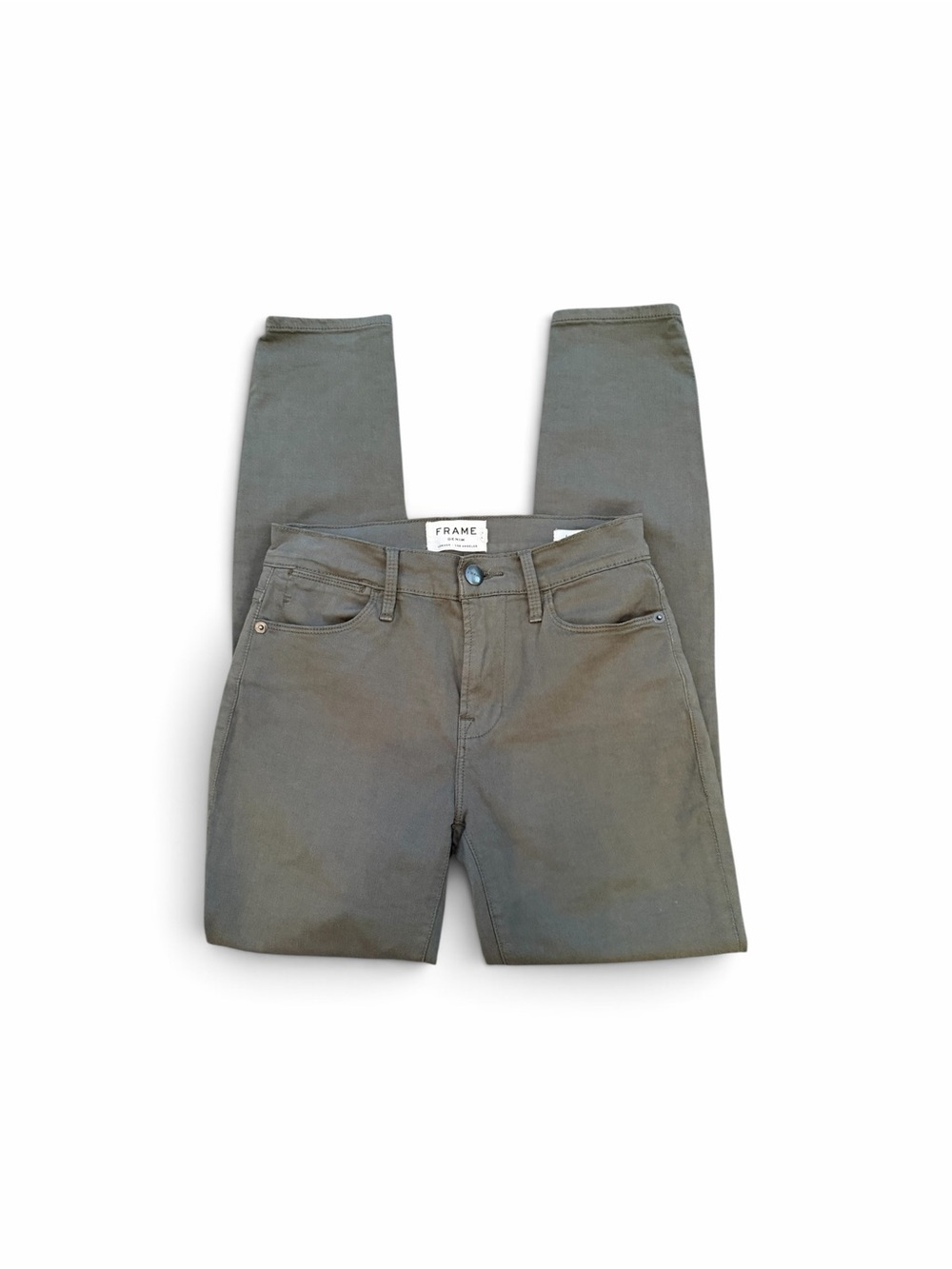 Frame Denim Olive Green Women's Skinny Jeans